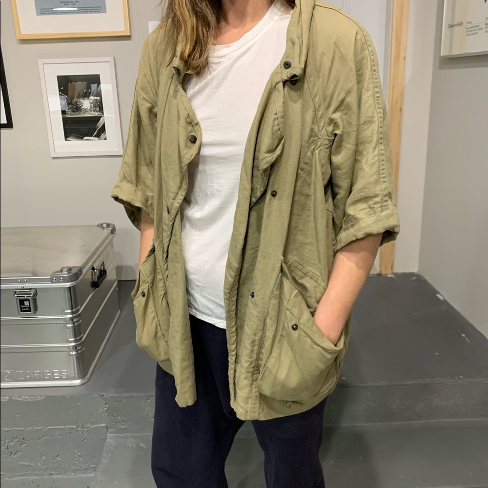 Isabel Marant Cargo Utility Safari Linen Jacket Tan Khaki 38 - Picture 6 of 8